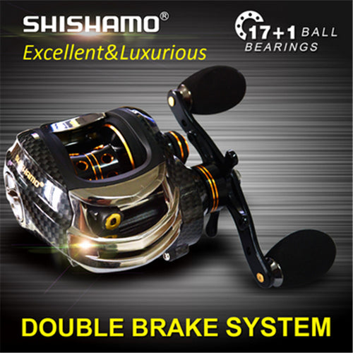 Double Brake Baitcasting Reel Fishing reel 18 BB 6.3:1